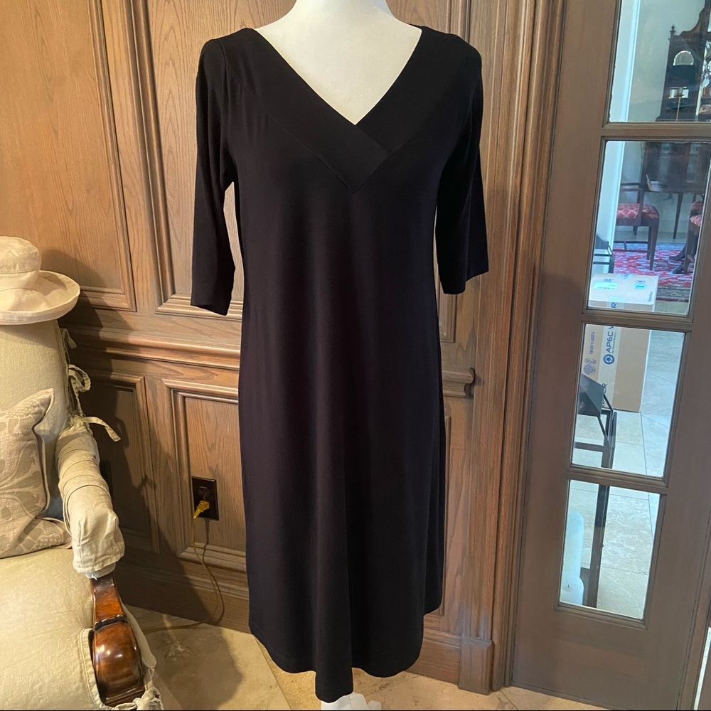 Eileen Fisher V-Neck Dress-Small - Picture 2 of 8